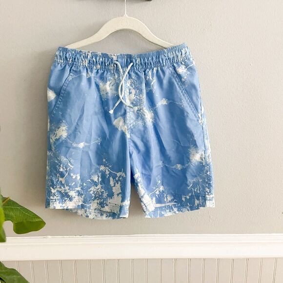 Art Class Boys Tye Die Blue White Swim Trunks Medium 8/10 - Picture 1 of 7
